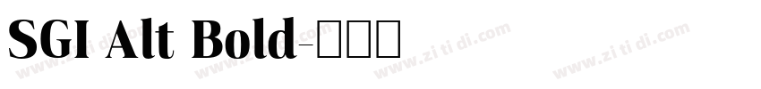 SGI Alt Bold字体转换